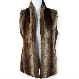 LIZ CLAIBORNE FAUX FUR VEST SZ.SP EUC.